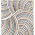 10' Blue And Ivory Abstract Washable Runner Rug